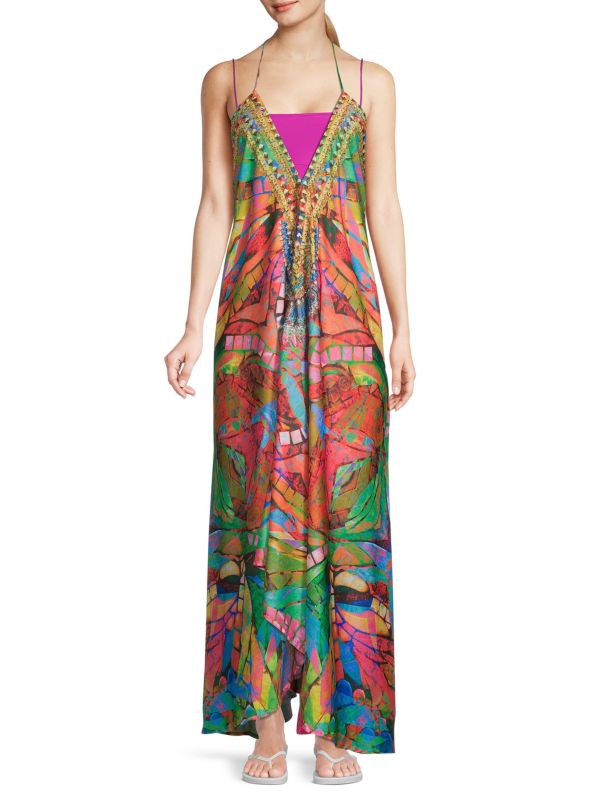 Ranee's Abstract-Print Halterneck Maxi Dress